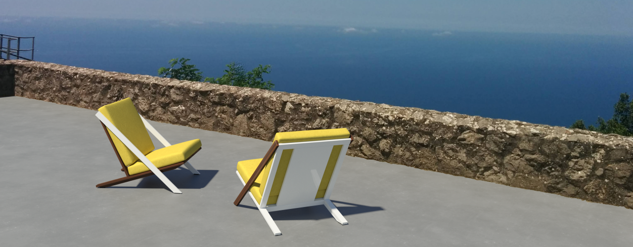 Outdoor chairs in Alcantara