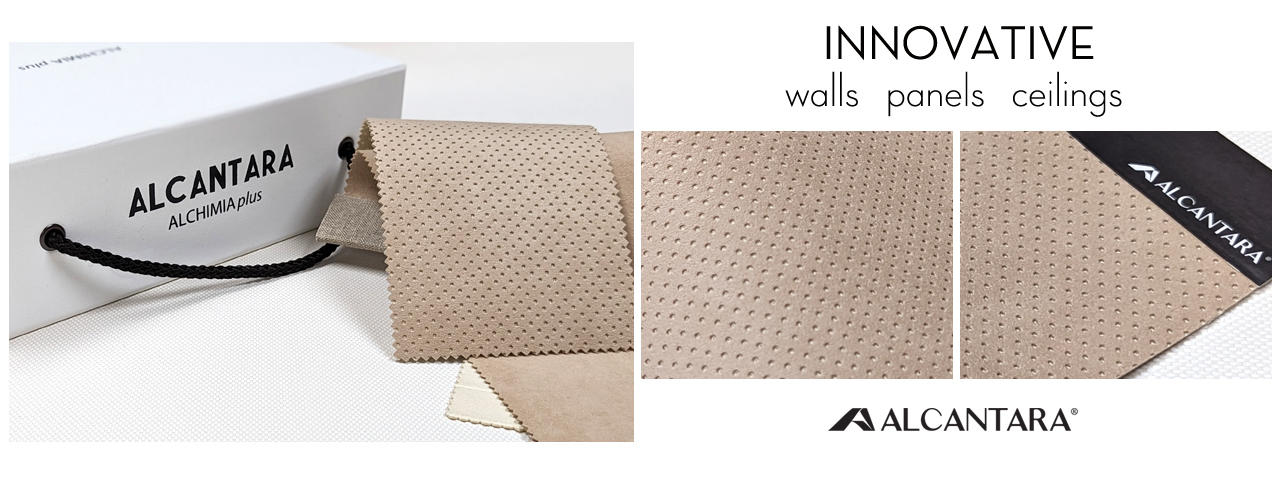 Alcantara is innovative for walls, panels and ceilings.
