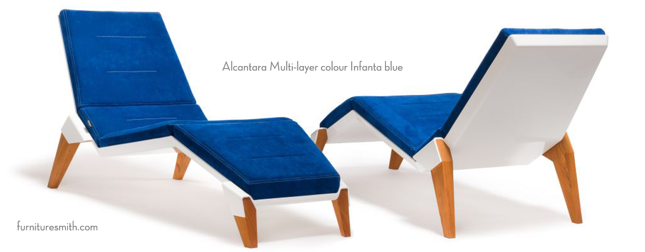 Lounge chair in Alcantara